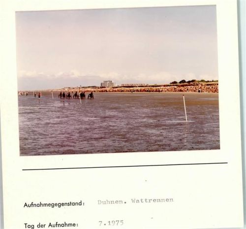 Duhnen Foto montiert auf Karton