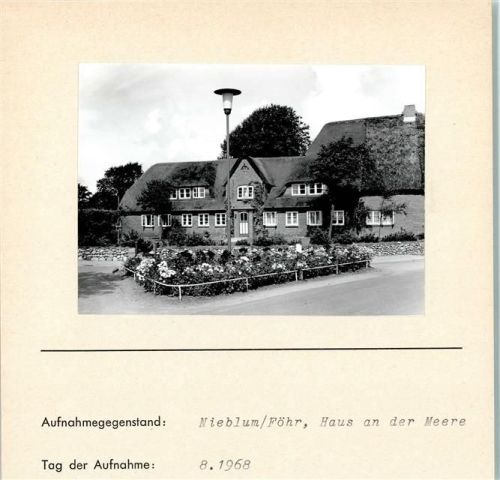 Nieblum Haus an der Meere Foto montiert auf Karton