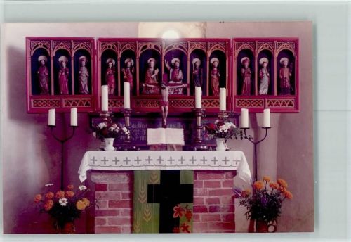 Süderende St. Laurentii-Kirche Innenaufnahme Altar Kirchen, Grabsteine, etc.