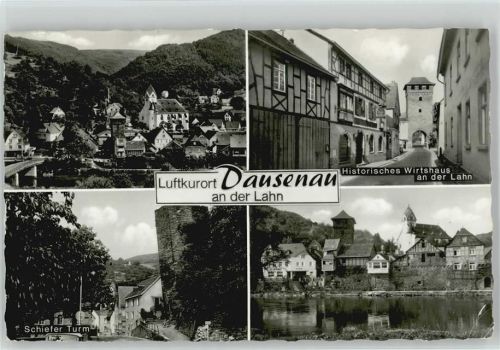Dausenau Schiefer Turm histor. Wirtshaus