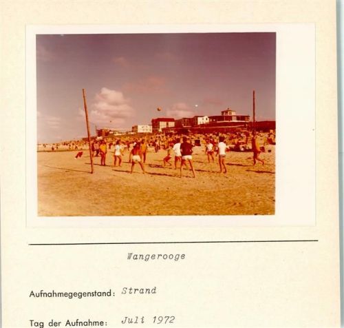 Wangerooge Strand Foto montiert auf Karton
