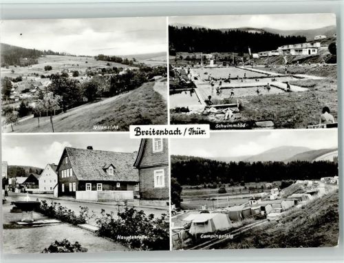 Breitenbach Teilansicht Schwimmbad Hauptstraße Campingplatz