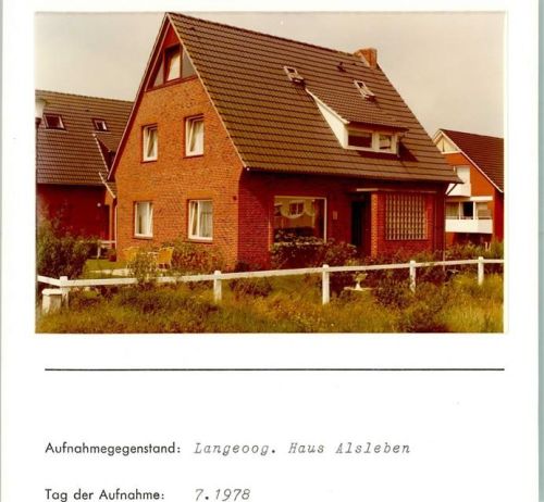 26465 W2941 Langeoog FOTO KEINE AK Haus Alsleben Foto montiert auf Karton