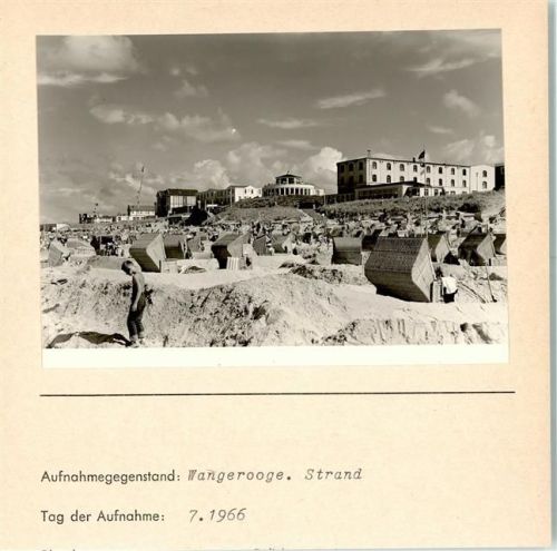 Wangerooge Strand Foto montiert auf Karton