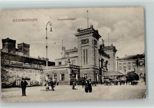 Saarbrücken 1917 Hauptbahnhof Feldpoststempel