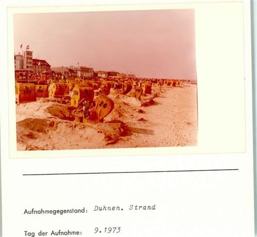 Duhnen Foto montiert auf Karton