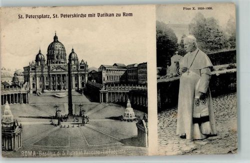 Roma festkarte Feier des 50. jährigen Priesterjubiläums s. Heiligkeit Papst Pius X 1908