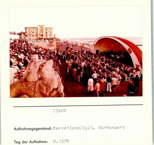 Westerland Kurkonzert Foto montiert auf Karton