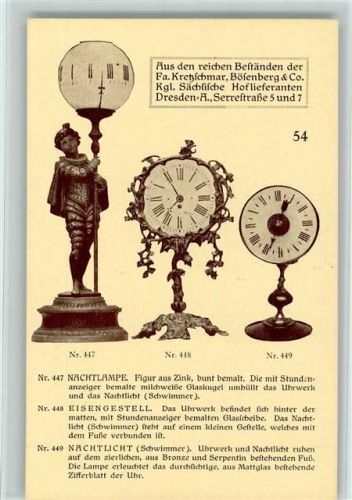 Werbung Kretschmar Nr 54 Nachtlampe
