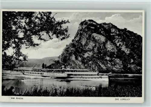 Am Rhein Die Loreley Raddampfer