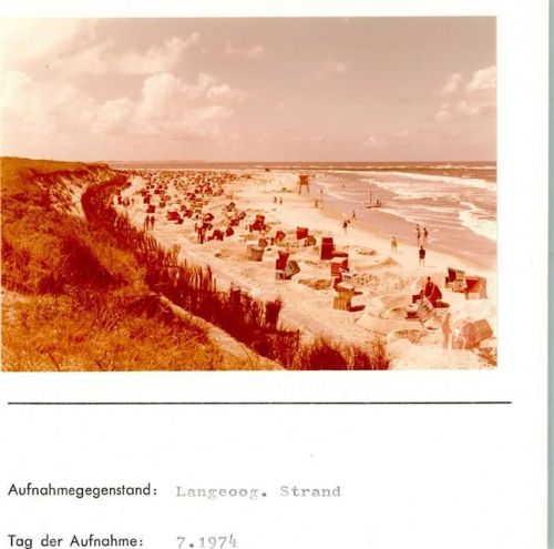Langeoog Strand Foto montiert auf Karton