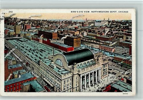 Chicago 1931 Birds Eye View - Northwestern Depot - Bahnhof
