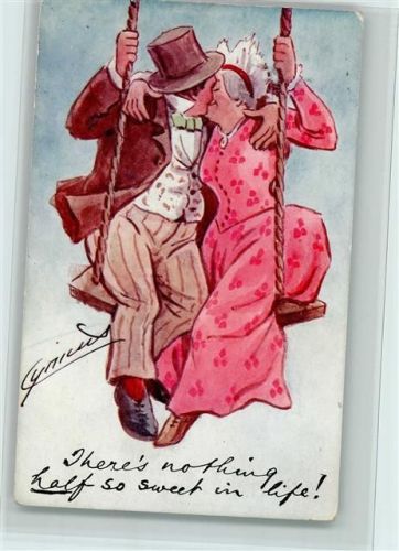 1905 Küssendes Paar auf Schaukel