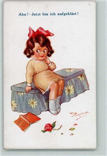 1925 Verlag HWB Nr. 50 sign Res Maurice - Aha, jetzt bin ich aufgeklärt AK
