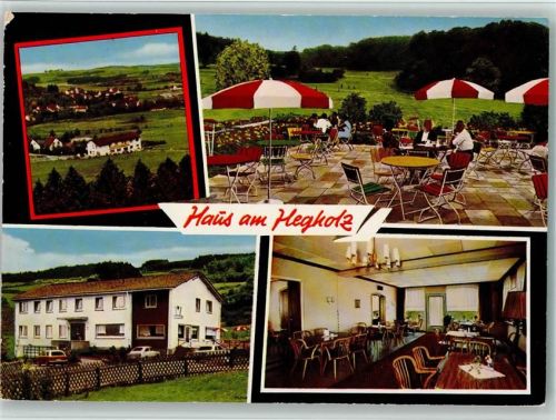 Hochwaldhausen Hotel Pension Café Haus am Hegholz Innenaufnahme Gastraum Terrasse Ortsansichten 4-Bildaufnahme
