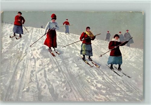 1912 Frauen - Ablauf mit einem Stock - Photochromie