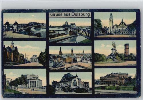 Duisburg Ruhrbrücke Königsplatz Stadttheater Rheinbrücke Hafen Wolfsburg Rathaus Kaiserberg Tonhalle