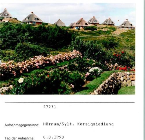 Hörnum Kersigsiedlung Foto montiert auf Karton