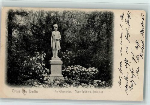 Berlin Mitte 1905 Im Tiergarten Jung Wilhelm-Denkmal