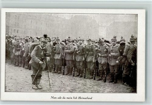 K 27 Verlag Imberg & Lefson WK I - Nun ade du mein Heimatland, Fotoapparat , sehr gute erhaltung AK