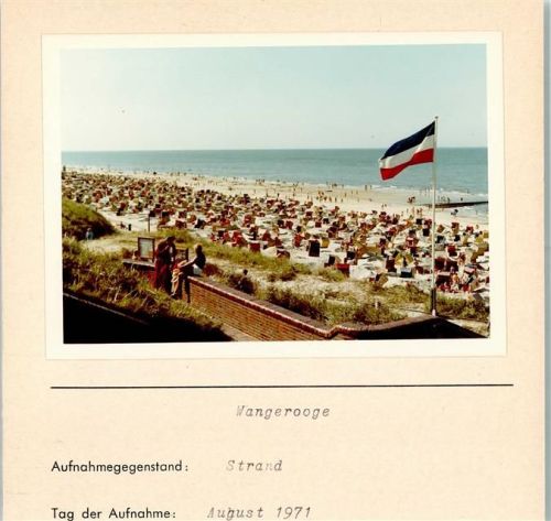Wangerooge Strand Foto montiert auf Karton
