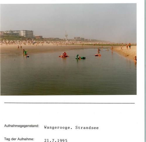 Wangerooge Strandsee Foto montiert auf Karton