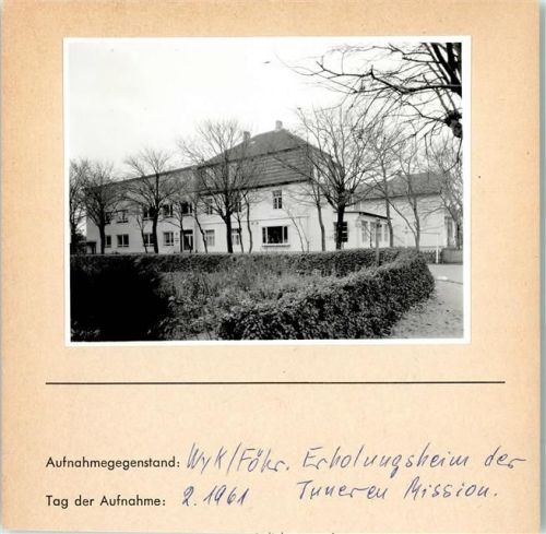 Wyk Missionserholungsheim Foto montiert auf Karton