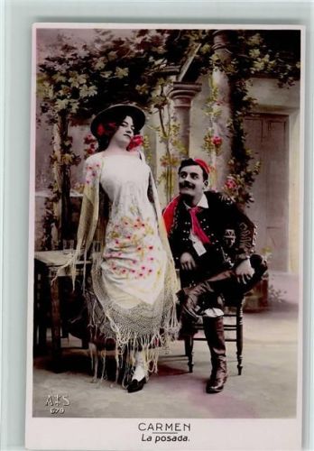 1909 Fotoverlag A & S Serie 679 handcoloriert - Oper Carmen - La posada , sehr gute Erhaltung AK