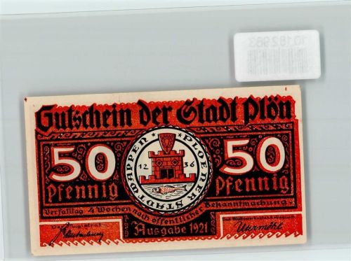 Plön Notgeld Scherenschnitt