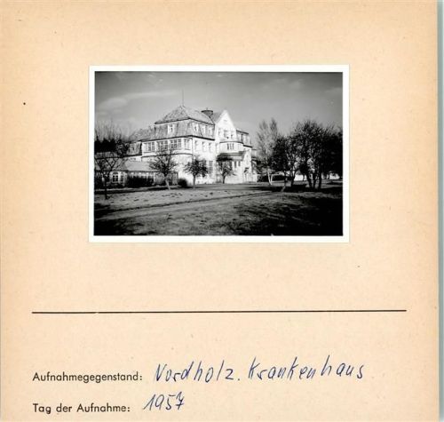 27637 W2859 Spieka-Neufeld FOTO KEINE AK Krankenhaus Foto montiert auf Karton