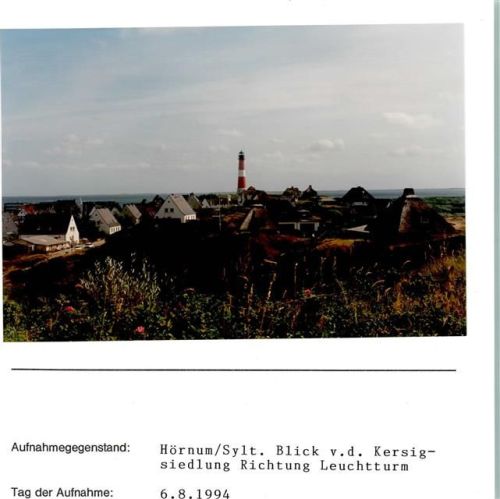 Hörnum Blick von der KErsigsiedlung Richtung Leuchtturm