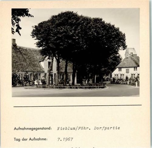 Nieblum Dorfpartie Foto montiert auf Karton