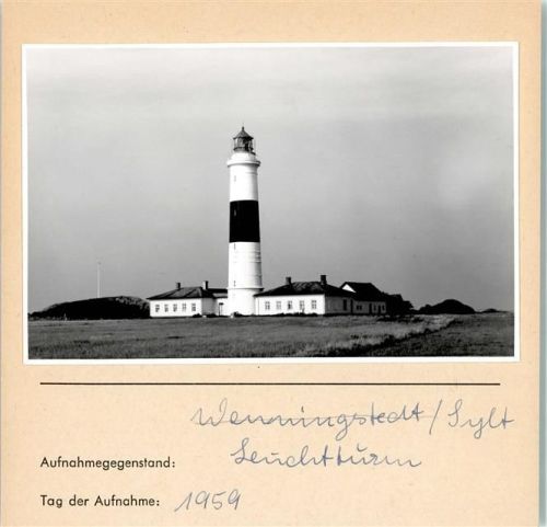 Kampen Leuchtturm Foto montiert auf Karton