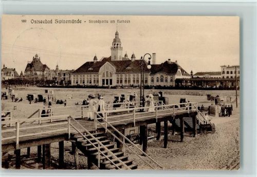 Swinemünde 1911 Strandpartie am Kurhaus