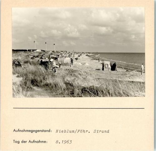 Nieblum Strand Foto montiert auf Karton