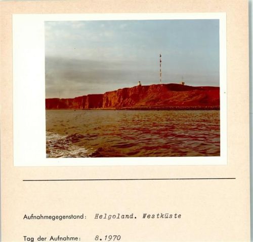 Helgoland Westküste Foto montiert auf Karton