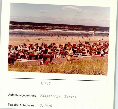 Wangerooge Strand Foto montiert auf Karton