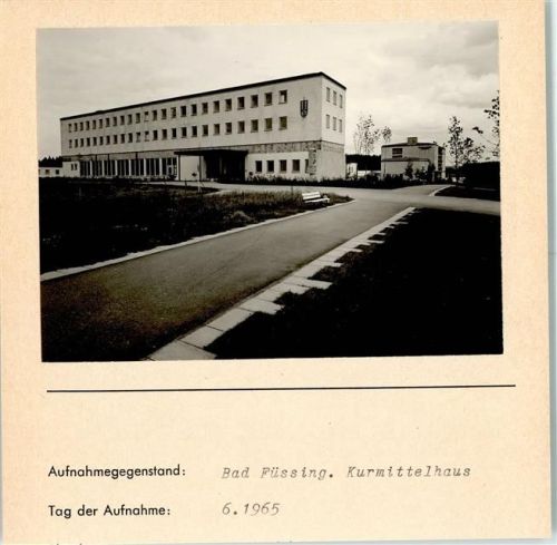 Bad Füssing Kurmittelhaus Foto montiert auf Karton