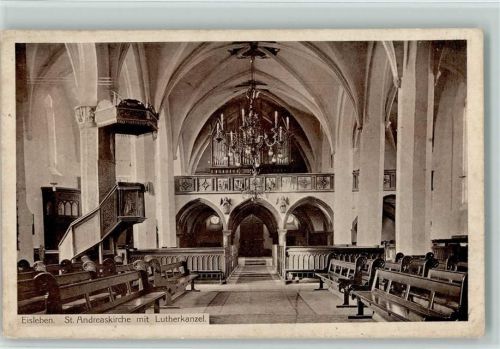 Lutherstadt Eisleben St. Andreaskirche Innenaufnahme Lutherkanzel