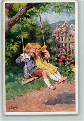 1916 Kinder auf der Schaukel - BKW Serie 116-1 AK