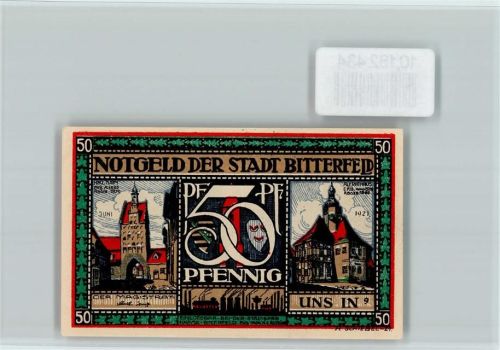 Bitterfeld Notgeld Scherenschnitt
