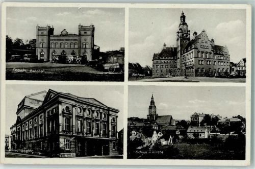 Döbeln Bahnhof Rathaus Stadttheater