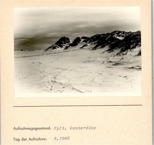 List Wanderdüne Foto montiert auf Karton