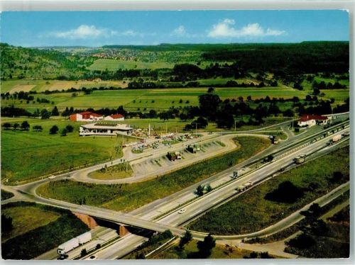 Niefern Autobahn Raststätte Pforzheim Autobahn A8 Fliegeraufnahme