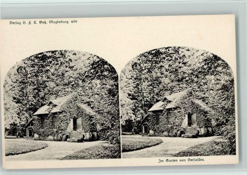 um 1900, Im Garten von Versailes , Verlag Voß Nr. 600 , sehr gute Erhaltung AK