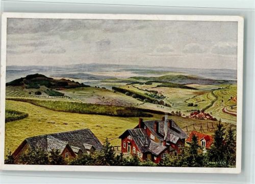 Hoherodskopf Blick vom Hoherodskopf sign. Lindegreen