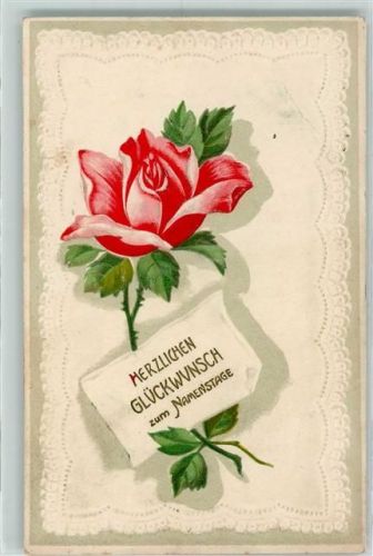 1907 gestanzte Karte - Namenstag