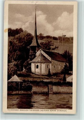 Einigen 1923 Thunersee Kirchlein von Einigen Aelteste Kirche Europas