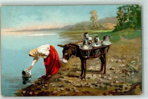 The Rotograph Co. Nr. 29676 Volkstype - Frau holt Wasser in Kannen AK