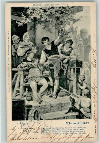 1899 Mittelalter Wanderlust Deutsche Lieblingslieder Nr. 4